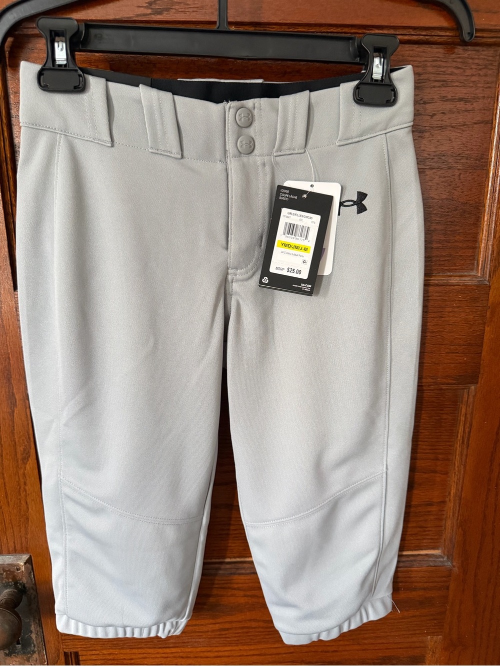 Under Armour Light Gray Girls Softball Pants
